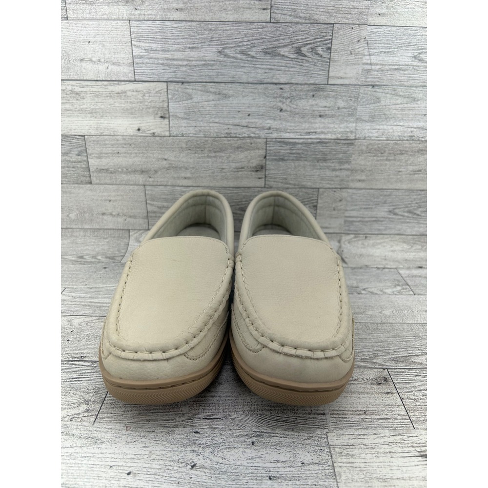 My Slippers My Pillow Women Size 7 Leather Moccasin Slippers Cream 74468-03 - Picture 5 of 16